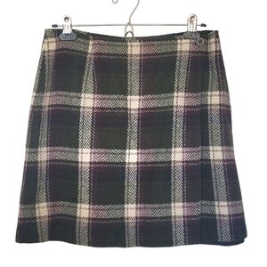 Vintage Wool Blend Wrap Mini Skirt
